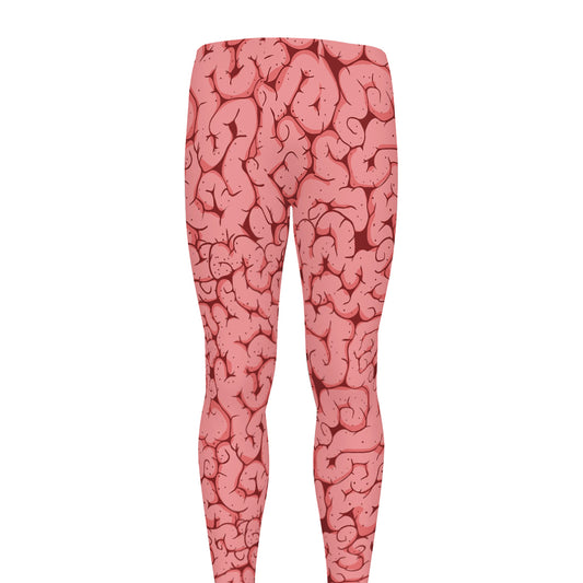 Zombie Brain Print Men's leggings