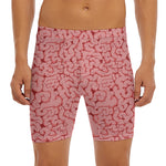 Zombie Brain Print Men's Long Boxer Briefs