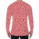 Zombie Brain Print Men's Long Sleeve T-Shirt