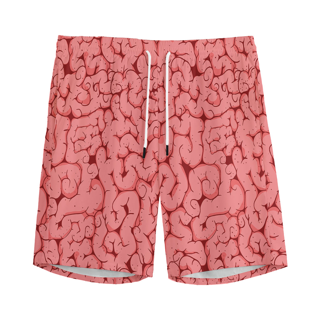Zombie Brain Print Men's Sports Shorts