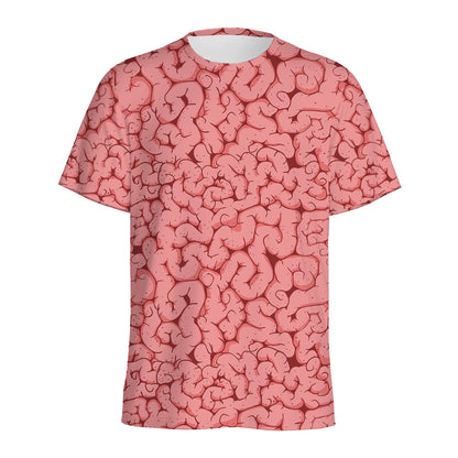 Zombie Brain Print Men's Sports T-Shirt