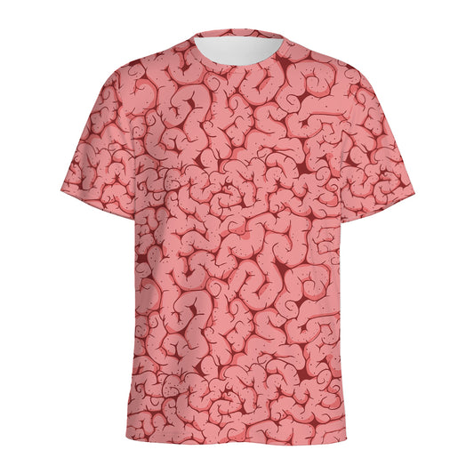 Zombie Brain Print Men's Sports T-Shirt