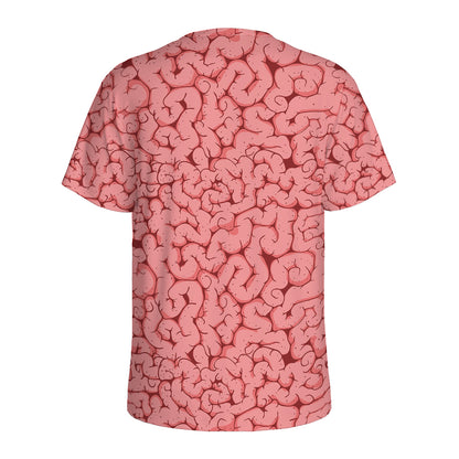 Zombie Brain Print Men's Sports T-Shirt