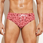 Zombie Brain Print Men's Swim Briefs