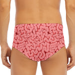 Zombie Brain Print Men's Triangle Swim Briefs