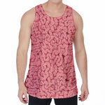 Zombie Brain Print Men's Velvet Tank Top