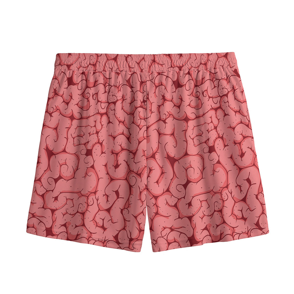 Zombie Brain Print Mesh Shorts