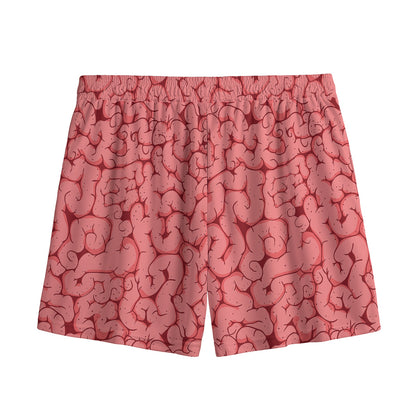 Zombie Brain Print Mesh Shorts