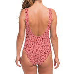 Zombie Brain Print One Piece Swimsuit