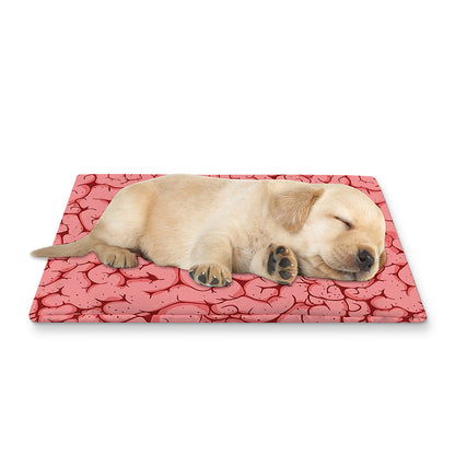 Zombie Brain Print Pet Cooling Mat Cover