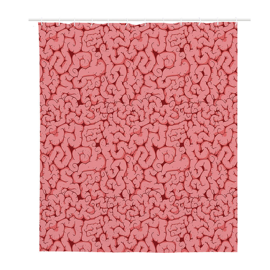 Zombie Brain Print Polyester Shower Curtain