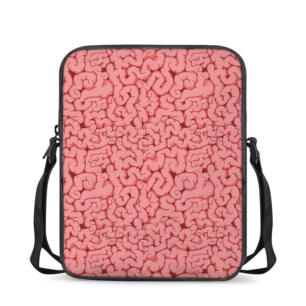 Zombie Brain Print Rectangular Crossbody Bag