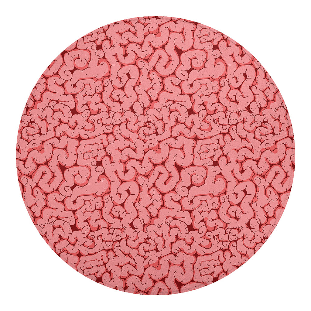 Zombie Brain Print Round Blanket