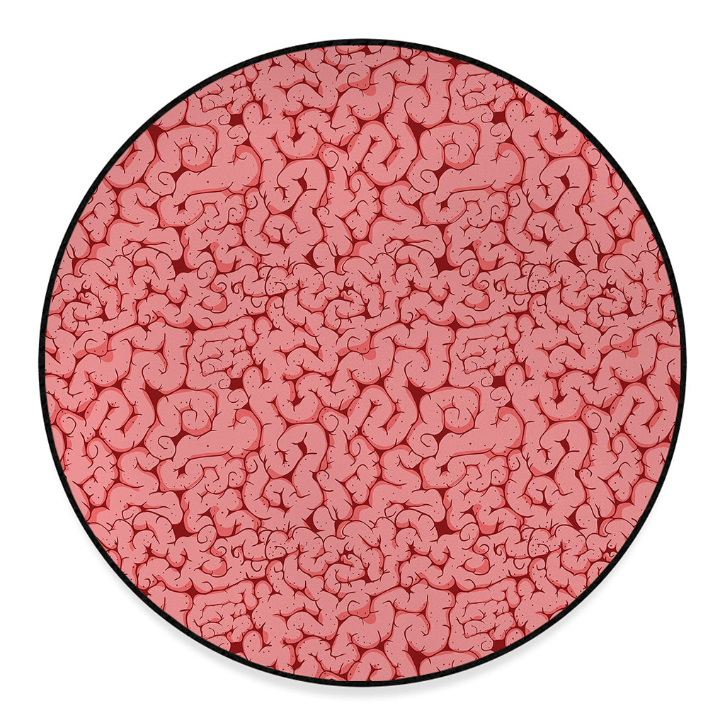 Zombie Brain Print Round Floor Mat