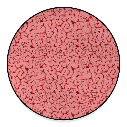 Zombie Brain Print Round Floor Mat