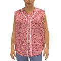 Zombie Brain Print Sleeveless Baseball Jersey
