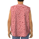 Zombie Brain Print Sleeveless Baseball Jersey