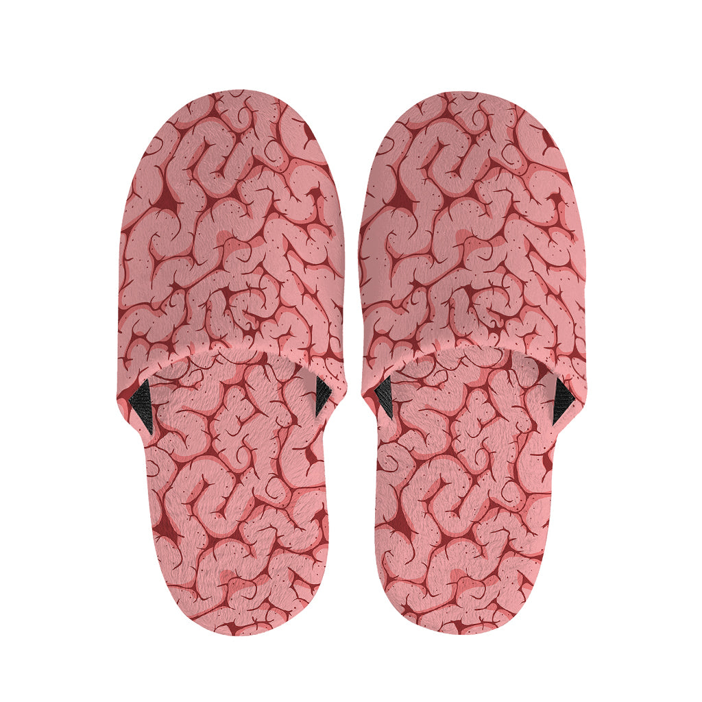 Zombie Brain Print Slippers