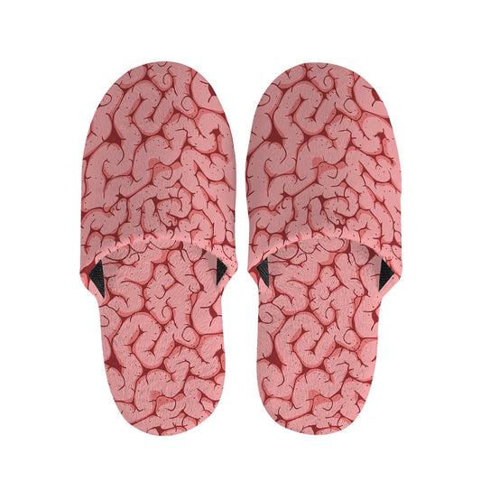 Zombie Brain Print Slippers