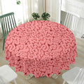 Zombie Brain Print Waterproof Round Tablecloth