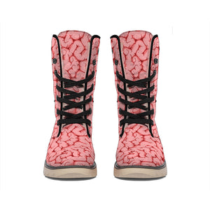 Zombie Brain Print Winter Boots