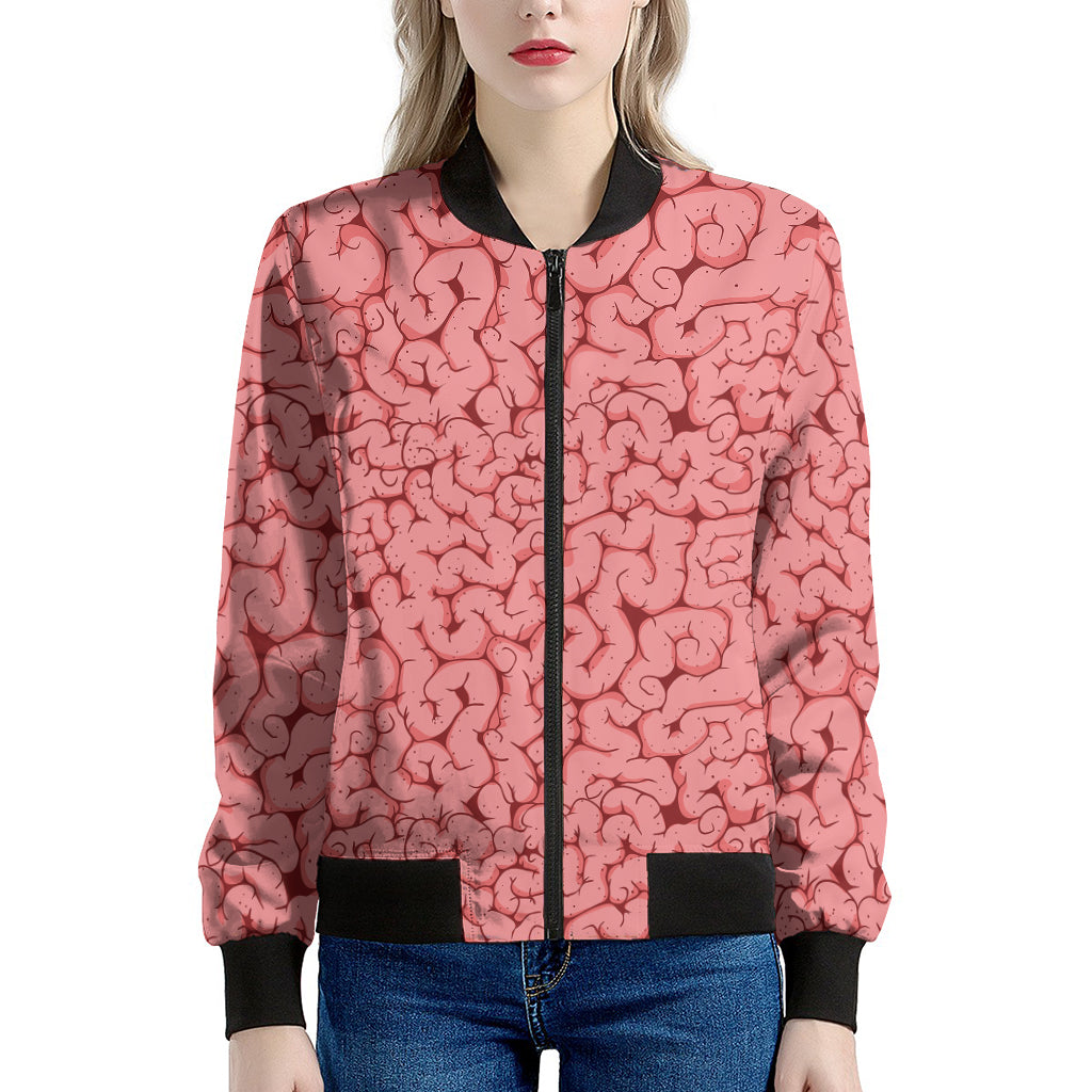 Zombie Brain Print Women's Bomber Jacket