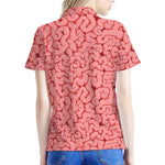 Zombie Brain Print Women's Polo Shirt