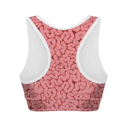 Zombie Brain Print Women's Sports Bra