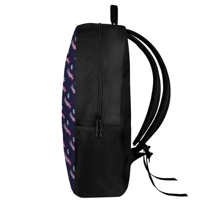 Zombie Eyeball Pattern Print 17 Inch Backpack