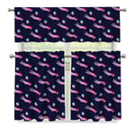 Zombie Eyeball Pattern Print 3 Piece Kitchen Curtains