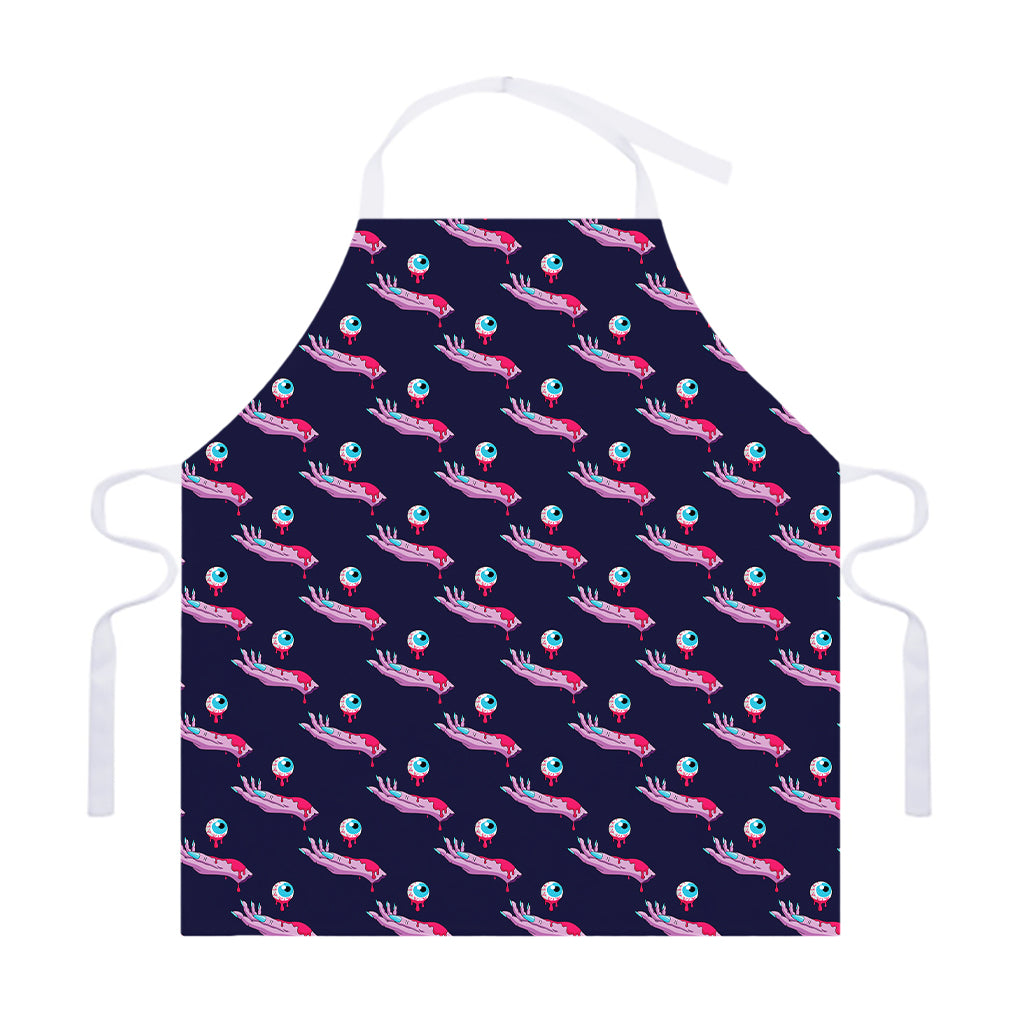 Zombie Eyeball Pattern Print Adjustable Apron