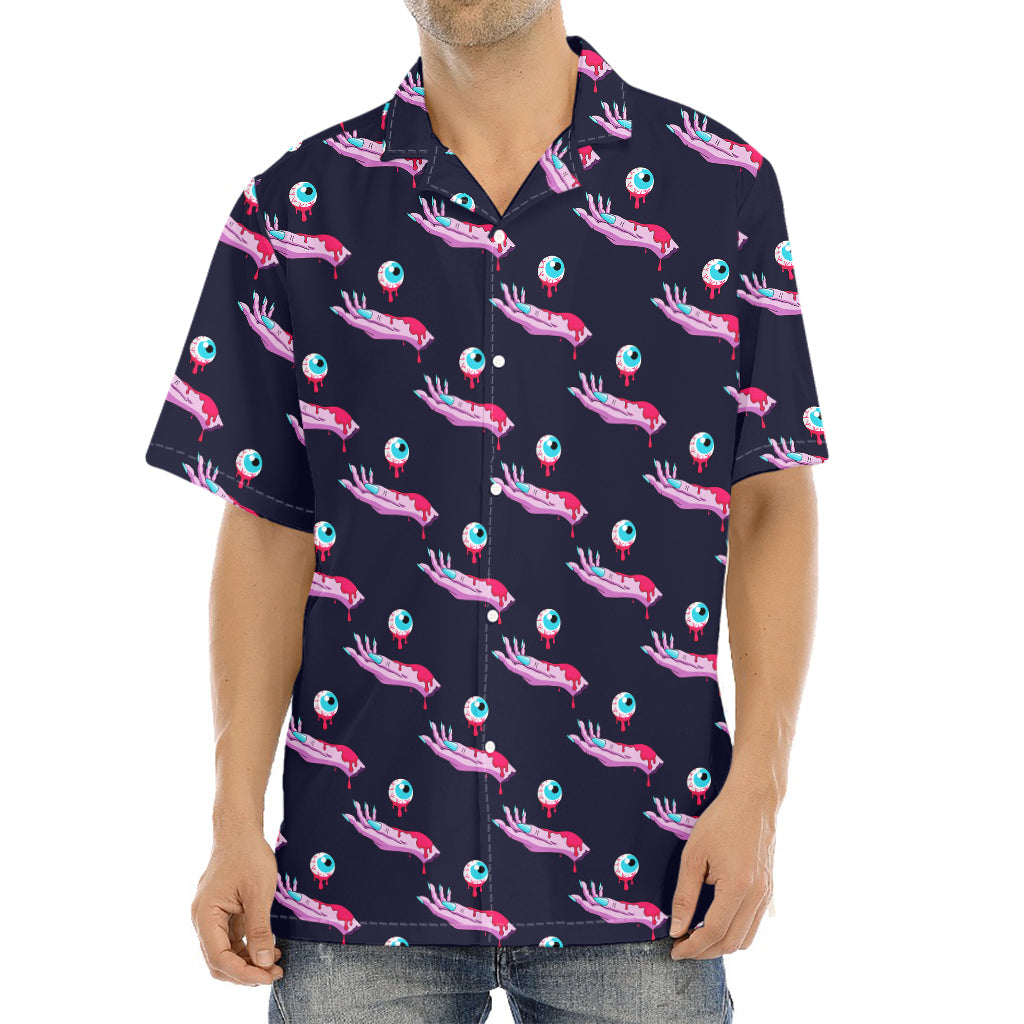 Zombie Eyeball Pattern Print Aloha Shirt