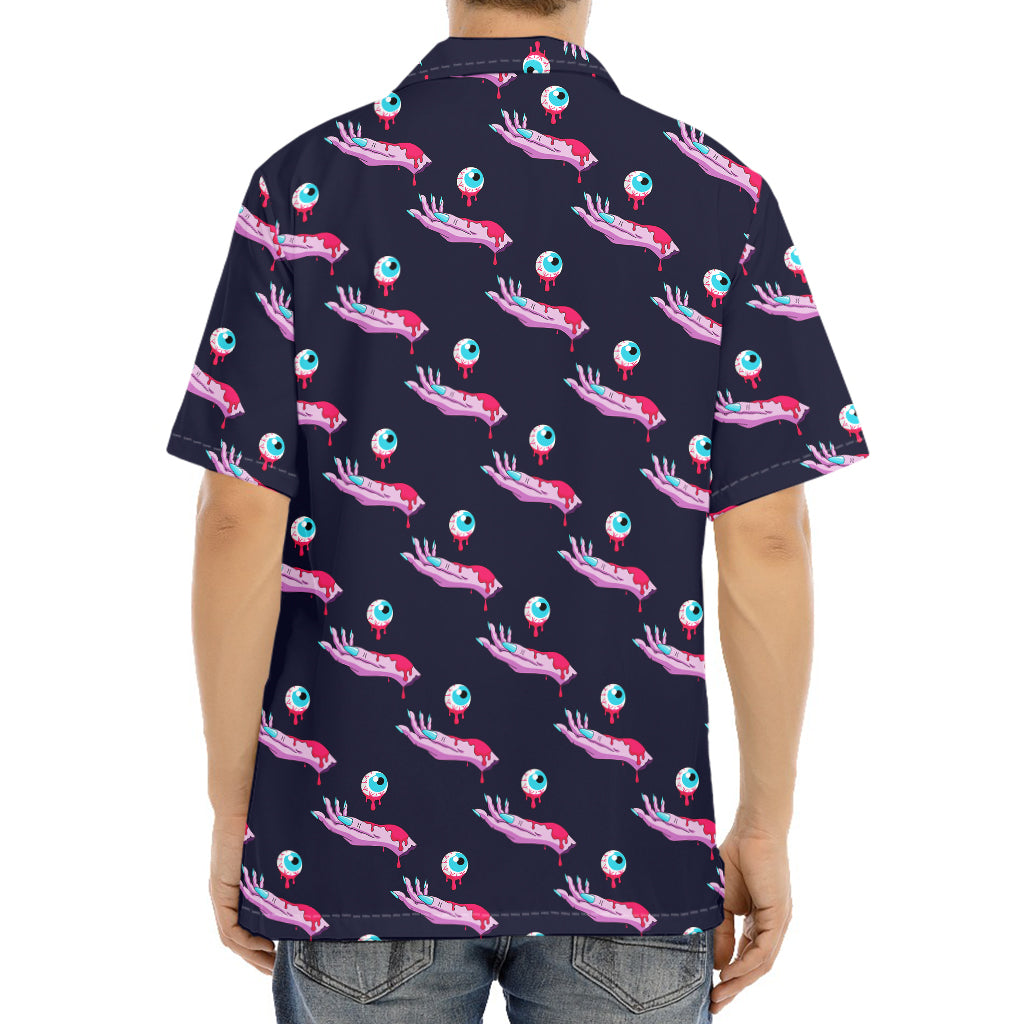 Zombie Eyeball Pattern Print Aloha Shirt