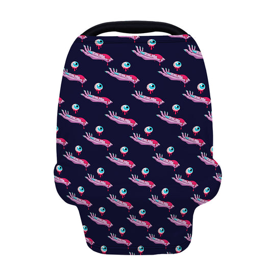 Zombie Eyeball Pattern Print Baby Seat Cover