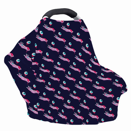 Zombie Eyeball Pattern Print Baby Seat Cover