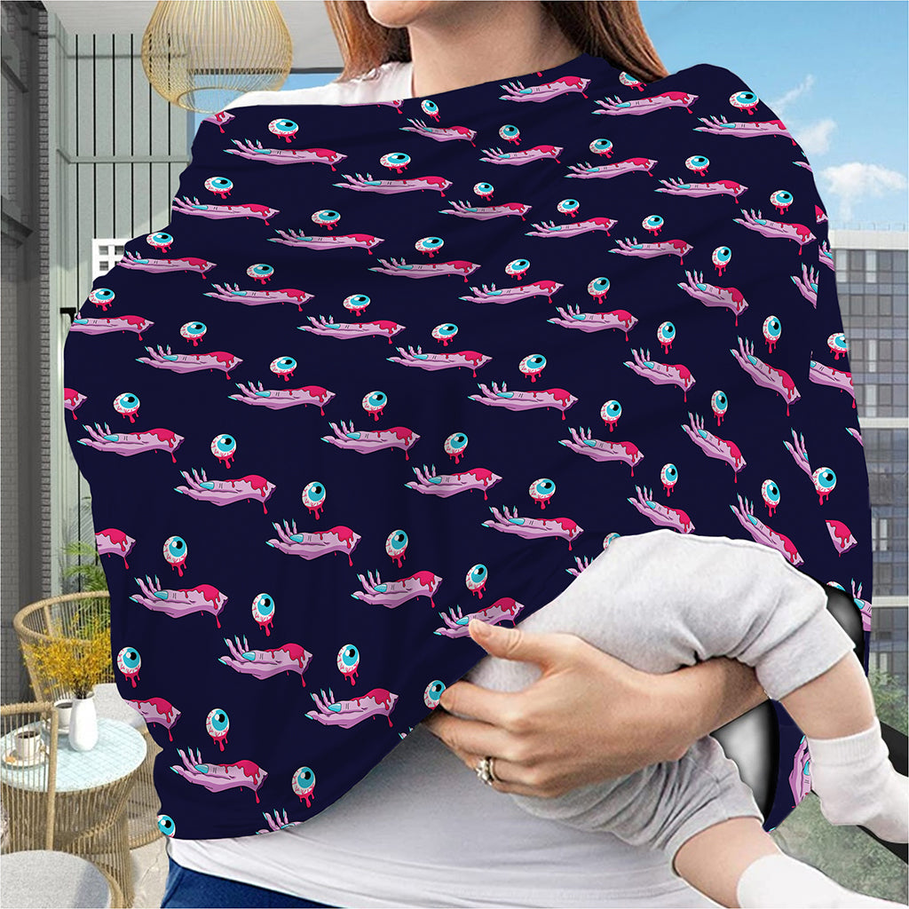 Zombie Eyeball Pattern Print Baby Seat Cover