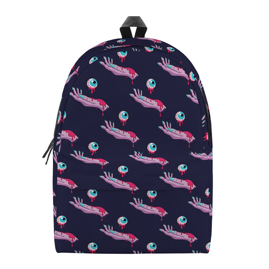 Zombie Eyeball Pattern Print Backpack