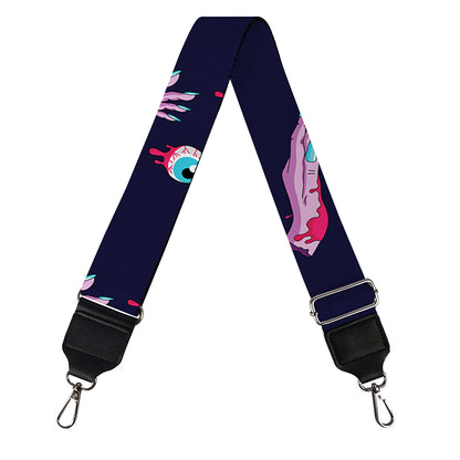 Zombie Eyeball Pattern Print Bag Strap
