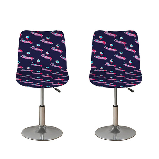 Zombie Eyeball Pattern Print Bar Stool Covers