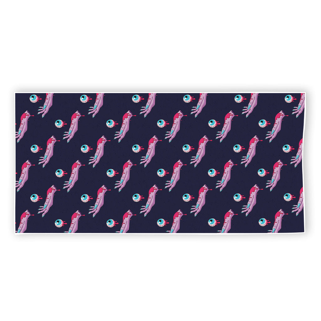 Zombie Eyeball Pattern Print Beach Towel