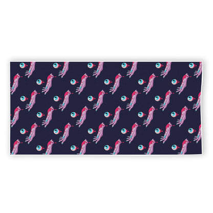 Zombie Eyeball Pattern Print Beach Towel