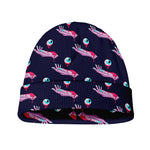 Zombie Eyeball Pattern Print Beanie