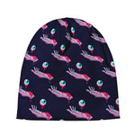 Zombie Eyeball Pattern Print Beanie