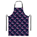 Zombie Eyeball Pattern Print Bib Apron With Pocket