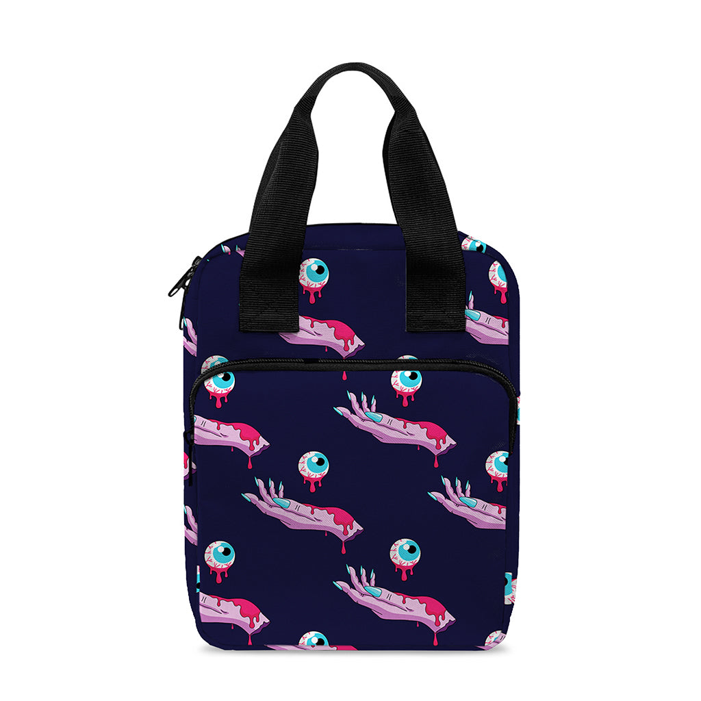 Zombie Eyeball Pattern Print Bible Tote Bag