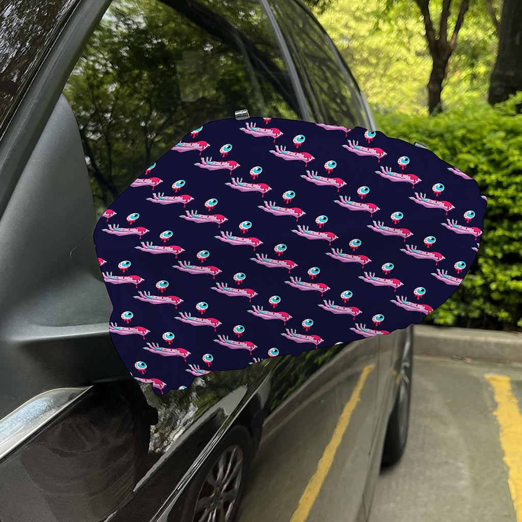 Zombie Eyeball Pattern Print Car Side Mirror Covers