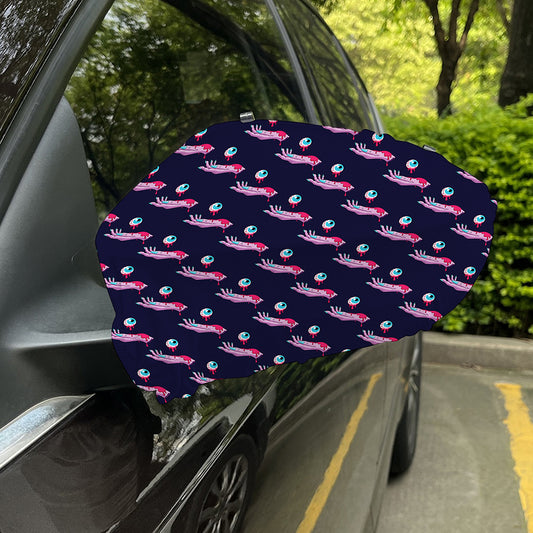 Zombie Eyeball Pattern Print Car Side Mirror Covers