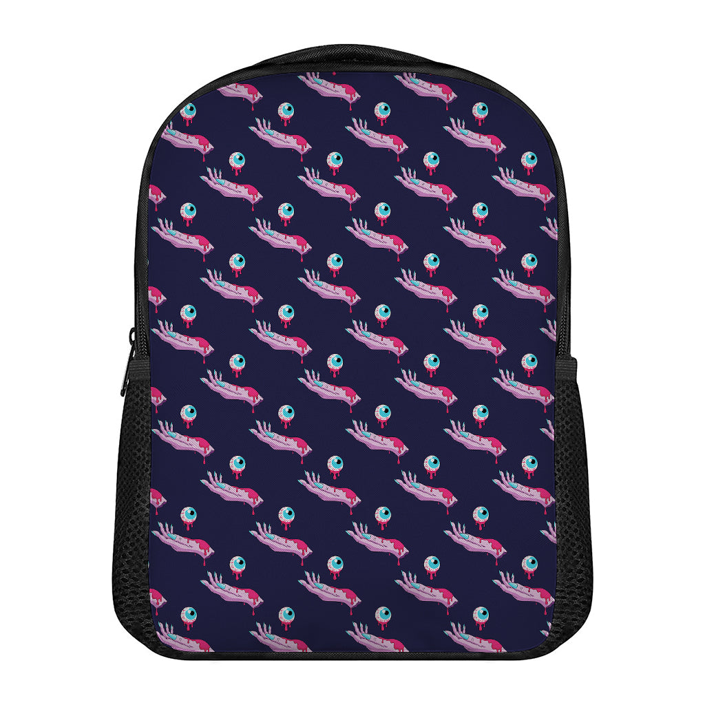 Zombie Eyeball Pattern Print Casual Backpack