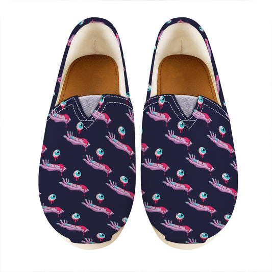 Zombie Eyeball Pattern Print Casual Shoes
