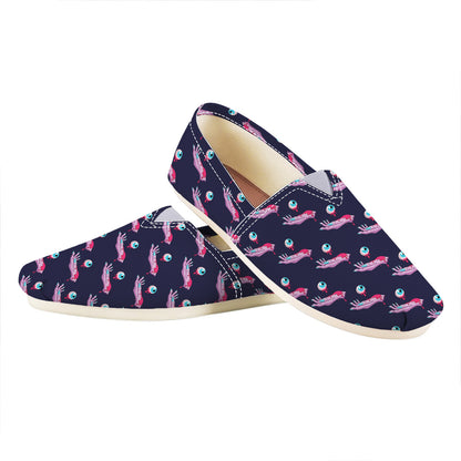 Zombie Eyeball Pattern Print Casual Shoes